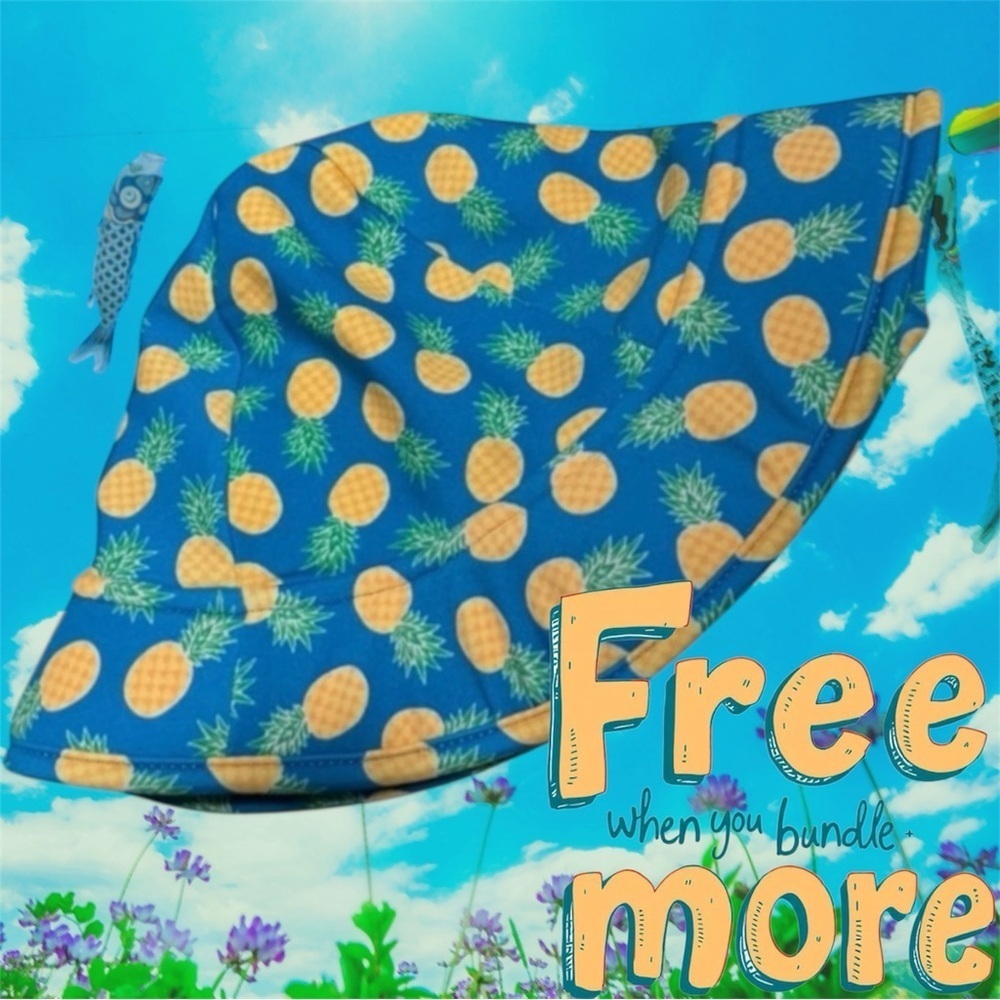 Free 🆕Toddlers Blue Pineapple Bucket Hat